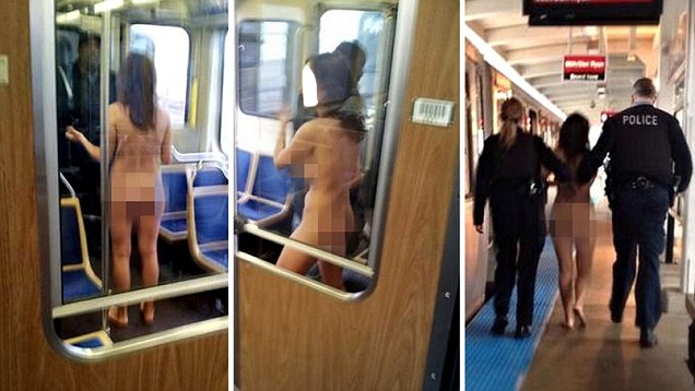 geting the on woman naked train