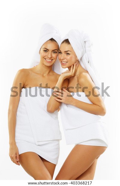 two women in shower