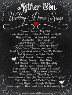 mom country wedding son songs and