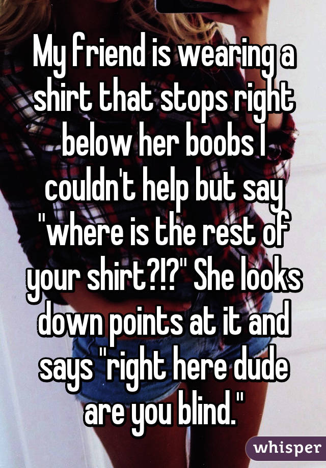 shirt see your down boobs