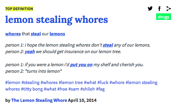 lemon stealing whore
