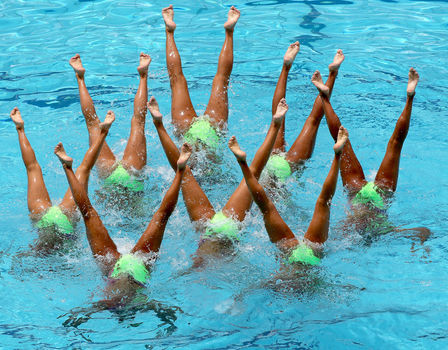nude swimming synchronized