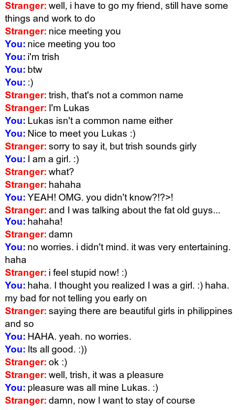 strangers talk horny to