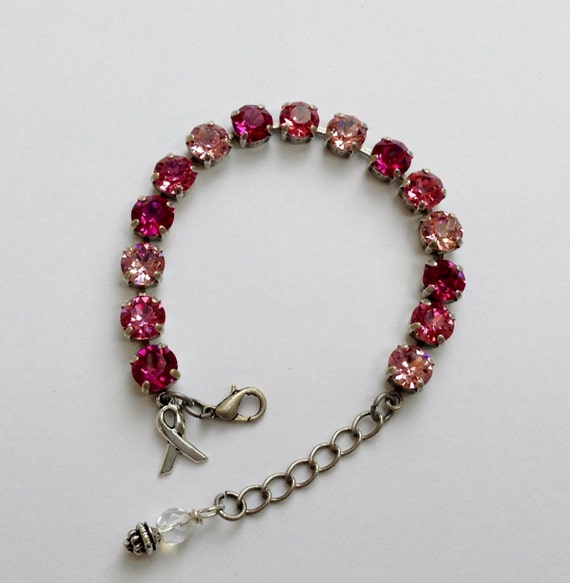 cancer breast bracelets crystal