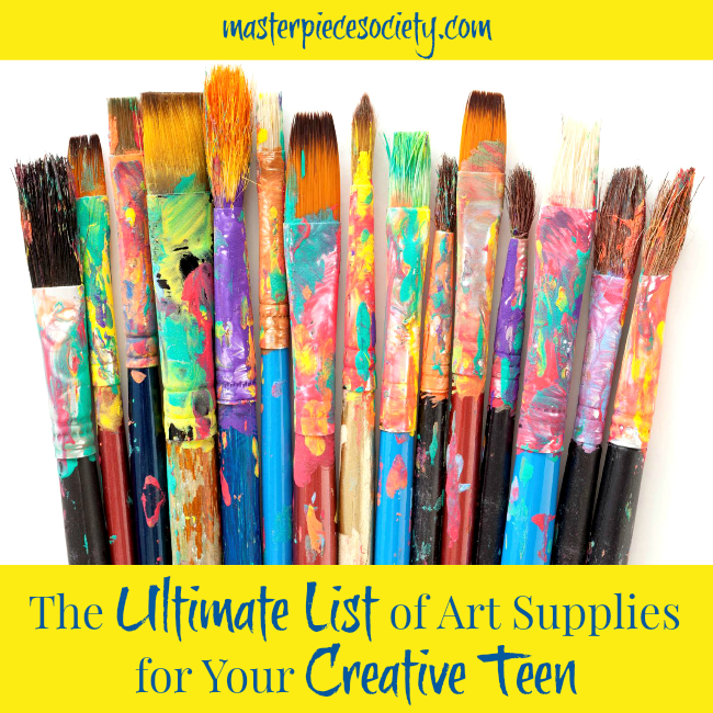 supplies for art teens