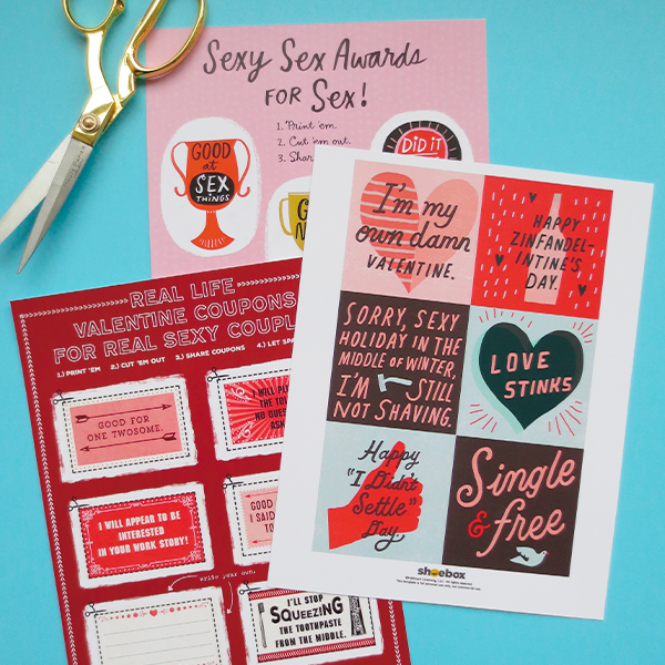 cards printable valentine adult